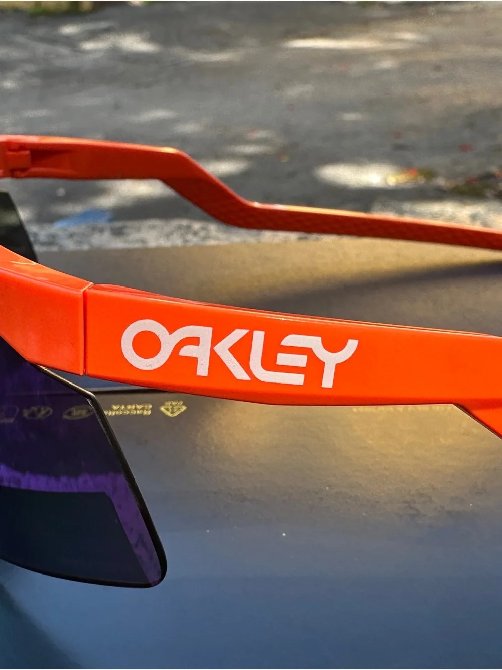 Oakley Hydra Neon Orange Frame Prizm Sapphire Lenses New Authentic OO9229 06-37